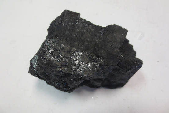 Bituminous coal, the most common coal grade.